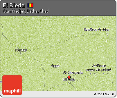 Physical Panoramic Map of El Bieda