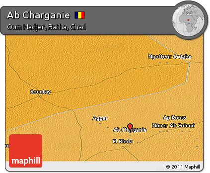 Political Panoramic Map of Ab Charganie