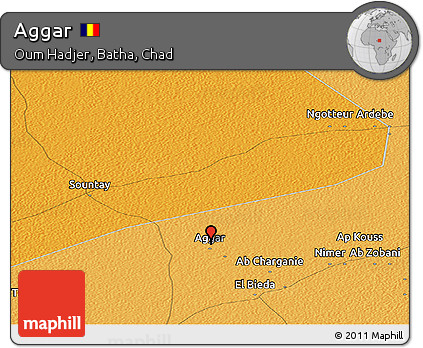 Political Panoramic Map of Aggar