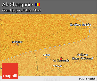 Political Panoramic Map of Ab Charganie