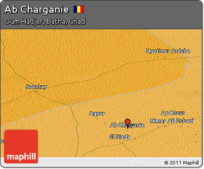 Political Panoramic Map of Ab Charganie