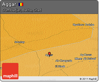 Political Panoramic Map of Aggar