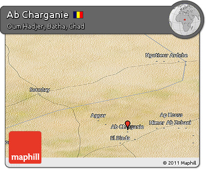 Satellite Panoramic Map of Ab Charganie