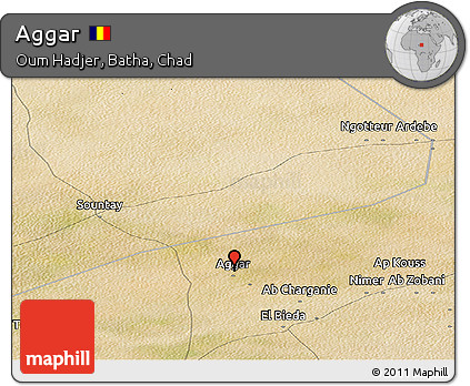 Satellite Panoramic Map of Aggar