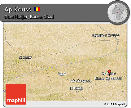 Satellite Panoramic Map of Ap Kouss