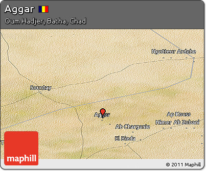Satellite Panoramic Map of Aggar