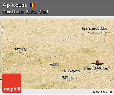 Satellite Panoramic Map of Ap Kouss