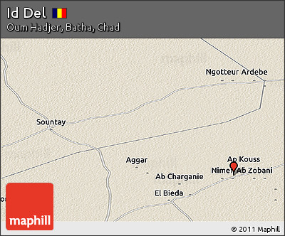 Shaded Relief Panoramic Map of Id Del