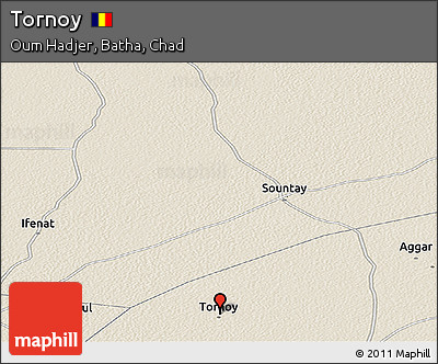 Shaded Relief Panoramic Map of Tornoy