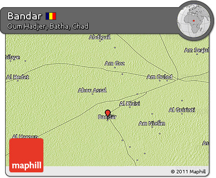 Physical 3D Map of Bandar