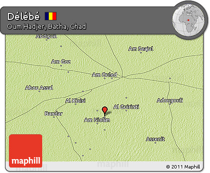 Physical 3D Map of Délébé