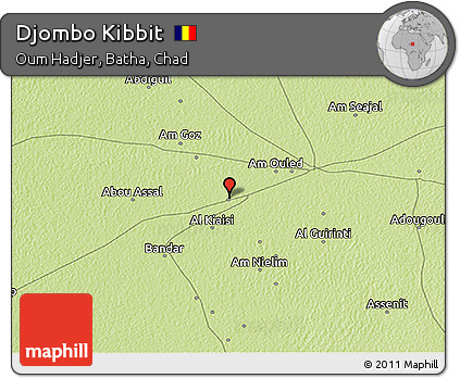 Physical 3D Map of Djombo Kibbit