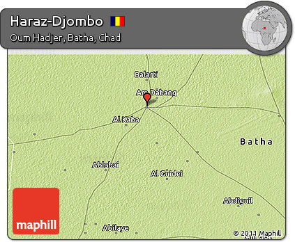 Physical 3D Map of Haraz-Djombo