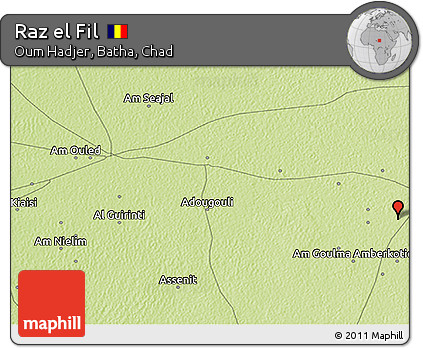 Physical 3D Map of Raz El Fil