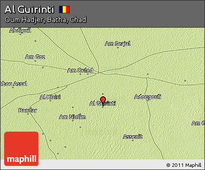 Physical 3D Map of Al Guirinti