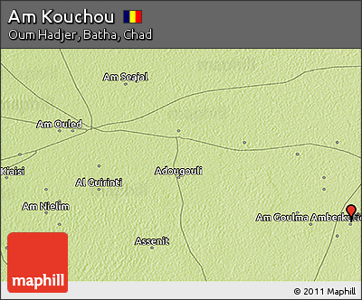 Physical 3D Map of Am Kouchou