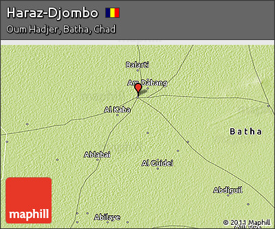 Physical 3D Map of Haraz-Djombo