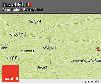 Physical 3D Map of Raz El Fil