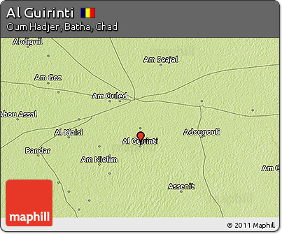 Physical 3D Map of Al Guirinti