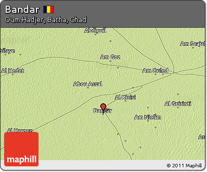 Physical 3D Map of Bandar