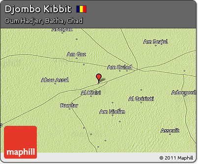 Physical 3D Map of Djombo Kibbit