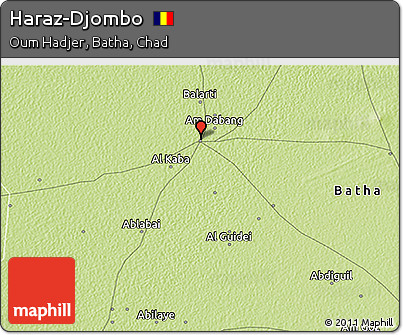 Physical 3D Map of Haraz-Djombo