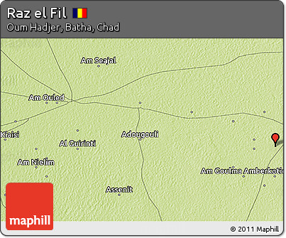 Physical 3D Map of Raz El Fil
