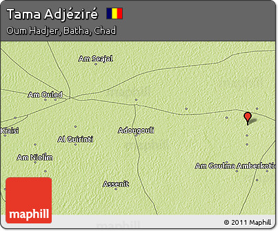 Physical 3D Map of Tama Adjéziré