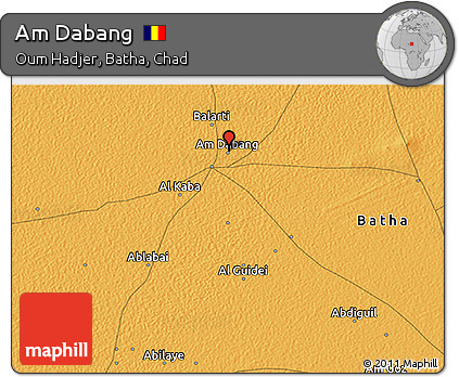 Political 3D Map of Am Dabang