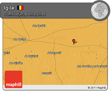 Political 3D Map of Igilé