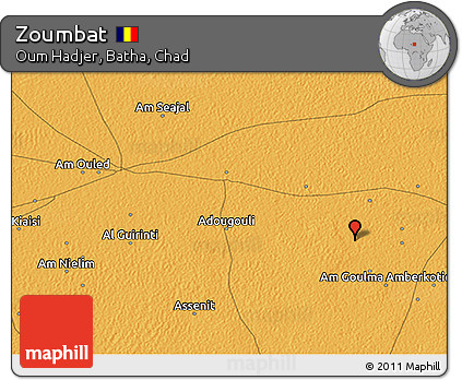 Political 3D Map of Zoumbat