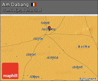 Political 3D Map of Am Dabang