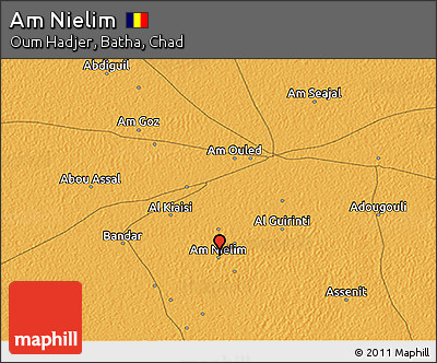 Political 3D Map of Am Nielim