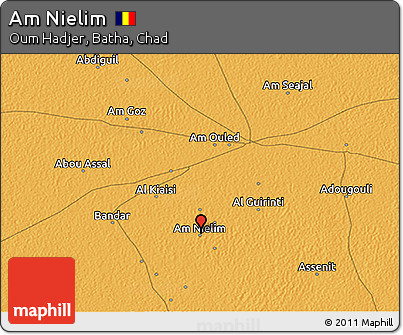 Political 3D Map of Am Nielim