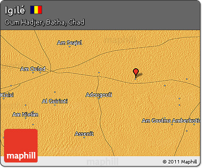 Political 3D Map of Igilé