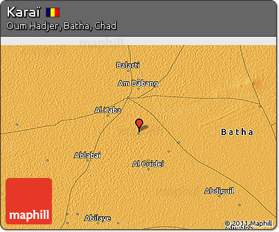 Political 3D Map of Karaï