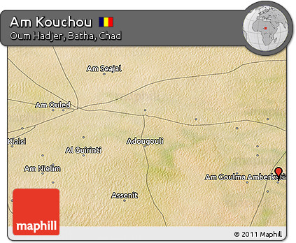 Satellite 3D Map of Am Kouchou