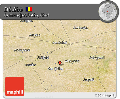 Satellite 3D Map of Délébé