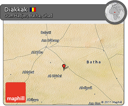 Satellite 3D Map of Diakkak