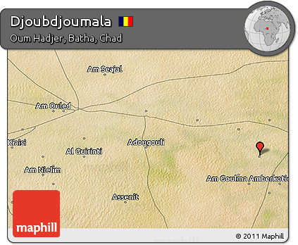 Satellite 3D Map of Djoubdjoumala