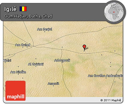 Satellite 3D Map of Igilé