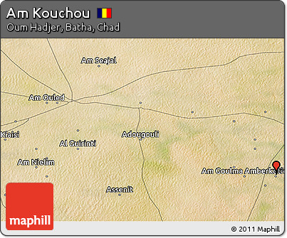 Satellite 3D Map of Am Kouchou