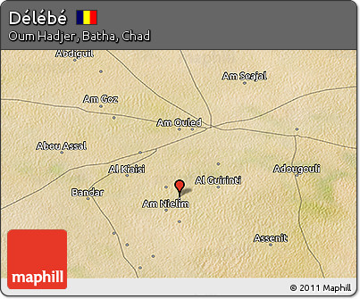 Satellite 3D Map of Délébé
