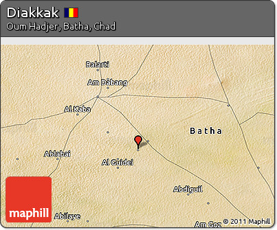 Satellite 3D Map of Diakkak