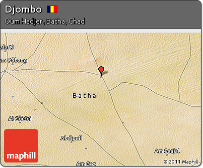 Satellite 3D Map of Djombo