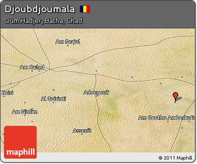 Satellite 3D Map of Djoubdjoumala