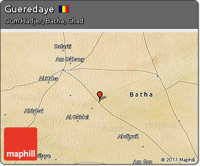 Satellite 3D Map of Gueredaye