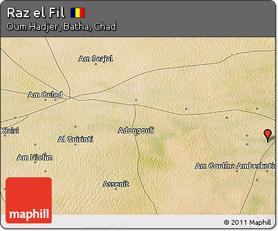 Satellite 3D Map of Raz El Fil