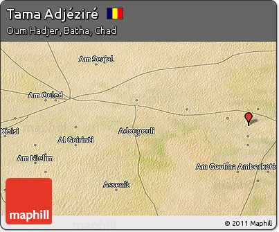 Satellite 3D Map of Tama Adjéziré