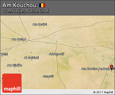 Satellite 3D Map of Am Kouchou